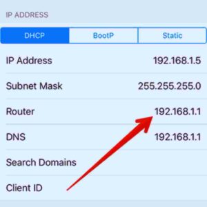 Finding router ip address